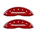 MGP Caliper Covers 14006SIMPRD Impala/Impala, Red Powder Coat Finish, Silver Characters.
