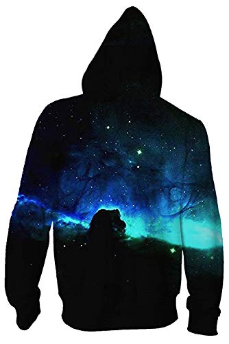 NEWISTAR 3D Grafico di Lupo Zip Hooded Sweatshirt