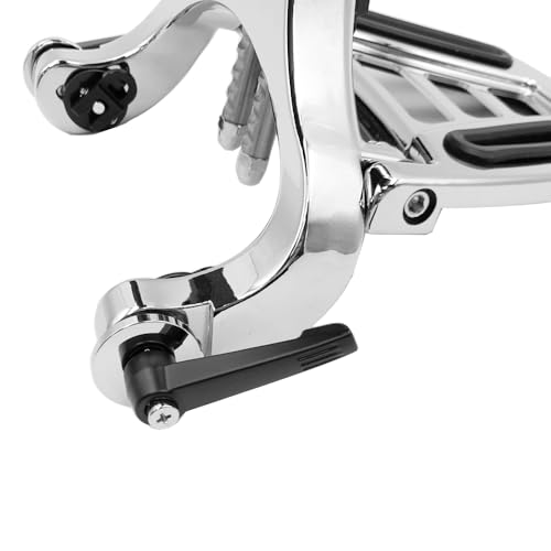 M Maintenanse Adjustable Sissy Bar Backrest With Folding Luggage Rack For Harley/Indian/BMW R18/Honda,Chrome by M Maintenanse - Image 2