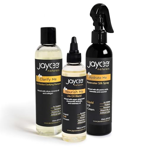 Jaycee Naturals 3-Step Loc Maintenance Kit - Clarify Weekly, Hydrate Daily & Seal Moisture |...