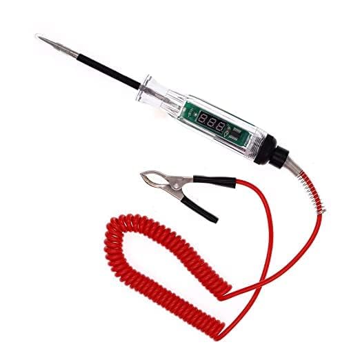 e-INFINTY DC 6-24V Heavy Duty Car Truck Voltage Automotive Circuit Tester Digital Display Electric Pen Long Probe with extended Spring Test Leads Pen Light Bulb Automobile Diagnostic Tools (B0C2N8GYB2) Amazon Price History, Amazon Price Tracker