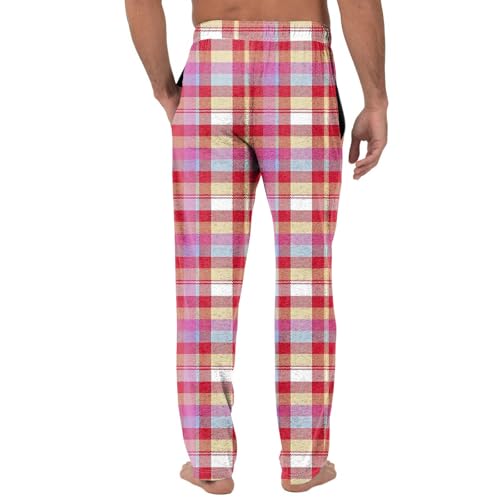 Pajama Pants Men,Soft Lightweight Bottoms Sleep Lounge Pant With Pockets Drawstring, S-3XL4