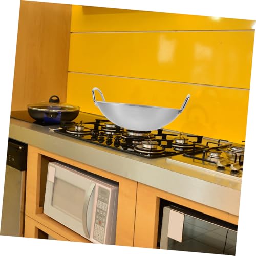 Wok de acero inoxidable 32 cm con dos asas miniatura 5