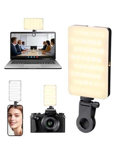 Lumière Selfie Rechargeable LED – Lampe Vidéo Portable avec Clip & Vis 1/4