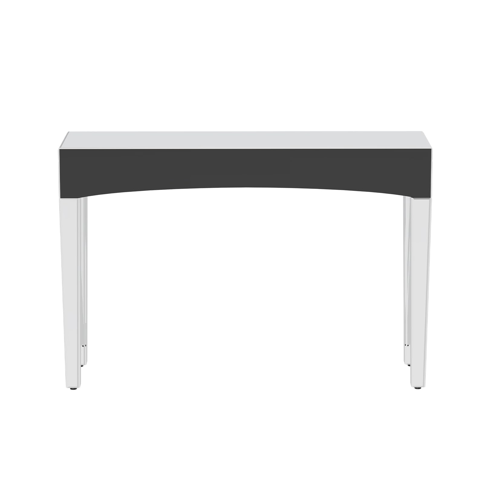 Mesa Consola de Entrada con Superficie de Espejo: 120x35x80cm Mesa de Pasillo Plateada Moderna de Cristal con Diamantes Brillantes Decoración Lujosa para Recibidor Tocador Salón Dormitorio