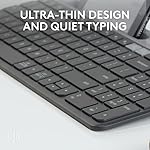 Logitech K585 Multi-Device Slim Wireless Keyboard, Built-in Cradle for Device; for Laptop, Tablet, Desktop, Smartphone, Win/Mac, Bluetooth/Receiver, Compact, Easy Switch, 24 Month Battery - Graphite - Image 4
