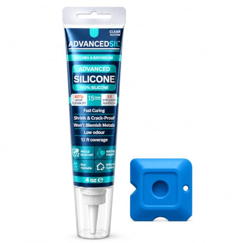Silicone Caulk | Clear Silicone Sealant, Waterproof Silicone...