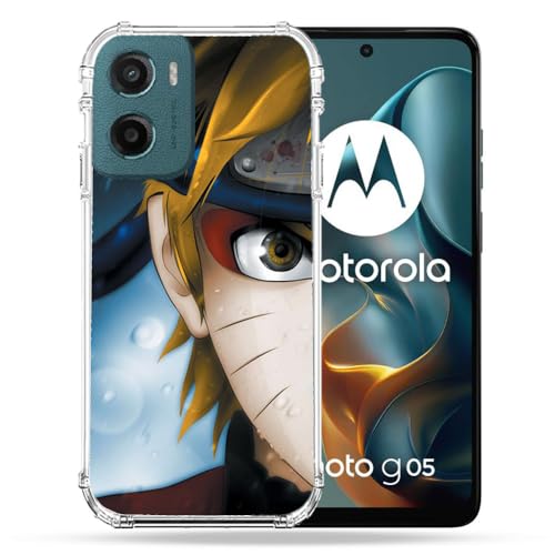 Coque Motorola G05 Naruto Blanc Cokitec Protection Silicone Rigide