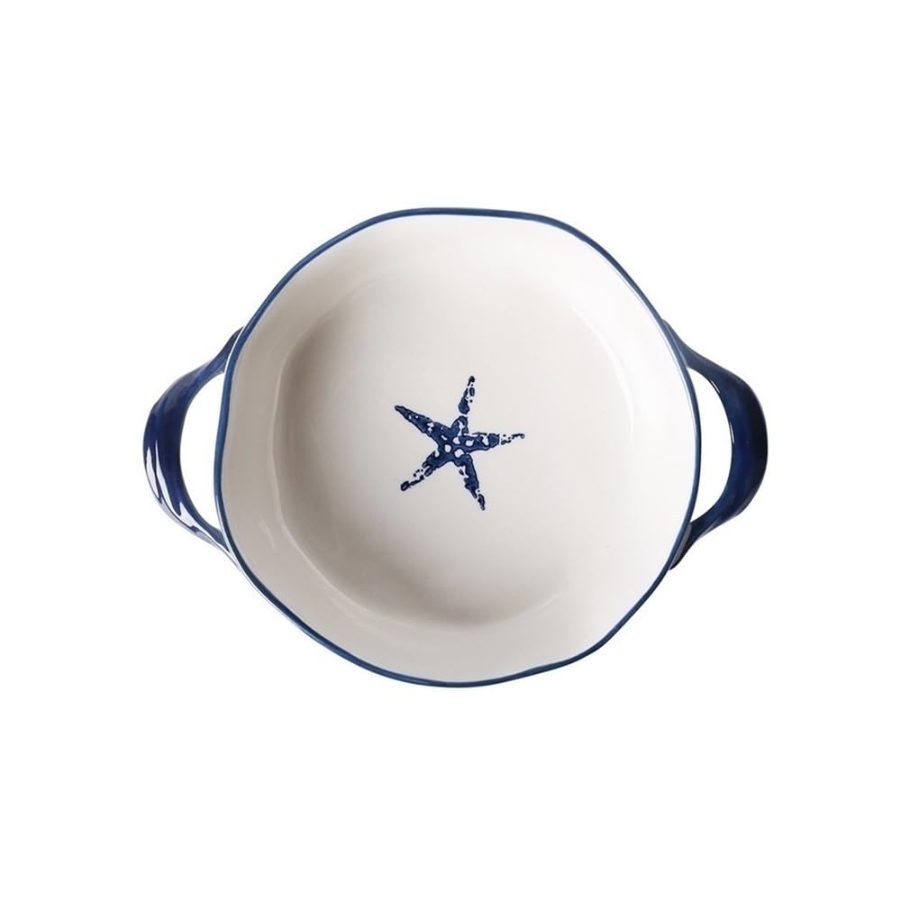 Naczynia do pieczenia Ceramiczna duża, podwójna tacka do pieczenia ryżu, piekarnik, kuchenka mikrofalowa z miską do pieczenia, kreatywne przybory śniadaniowe