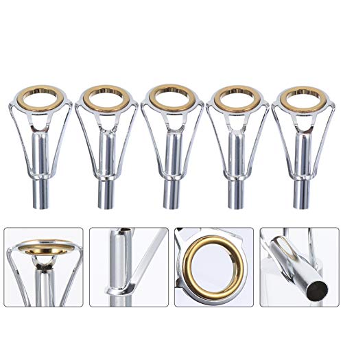 Kit de reparo de vara de pesca Besportble, 5 peças, kit de reparo de vara de pesca de aço inoxidável