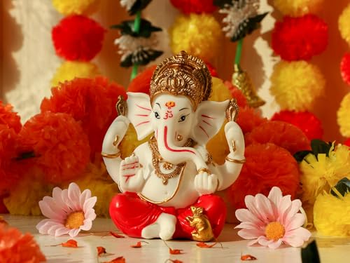 Estatua de Lord Ganesha de 5.6 pulgadas en Polystone miniatura 4