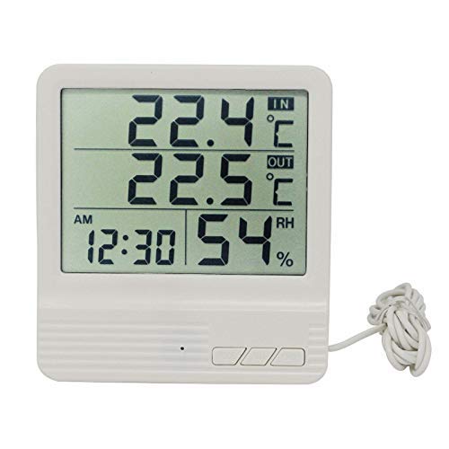 Digital-Thermometer Hygrometer Wetterstation Innen- Und Außen Elektronische Thermometer Und Hygrometer Clock-Monitor