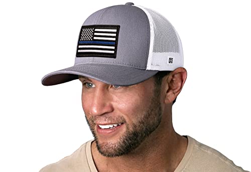 Image of HAKA American Flag Trucker Hat - USA Flag Mesh Snapback Cap for Men, Women & Golf, Patriotic Baseball Dad Hat