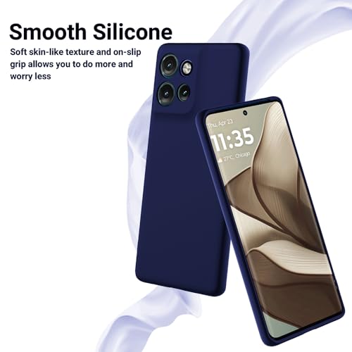 Image of Back Cover for Motorola Moto Edge 50 Neo 5G | Full Camera Protection | Premium Liquid Silicon Case | Flexible Bumper Case for Motorola Moto Edge 50 Neo 5G (Dark Blue)