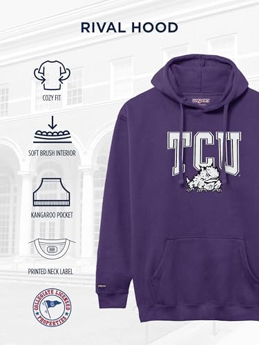 Image of JanSport NCAA Officially Licensed Rival Hoodie, Long Sleeve Unisex Sweatshirt, Cotton-Polyester Blend, Double-Layered Hood