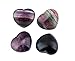 Rockcloud Healing Crystal Fluorite Heart Love Carved Palm Worry Stone Chakra Reiki Balancing
