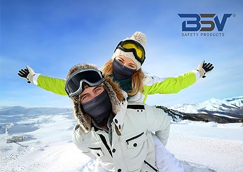 BSV Neck Warmer - Windproof Thermal Winter Neck Gaiter with 3-Layer Insulation - Unisex Universal Fit for Slim Adults - Black2