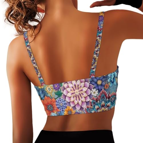 Youngerbaby Blossoming Flower Sports Camisole Bras For Women Sports Bras Padded Sports Bras Comfy Womens Sports Bras thumb #3