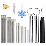 35 Pcs Hand Sewing Needles, Hand Sewing Needles Kit Leather Craft Tools, Sharp Sewing Needles, Sewin