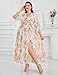 EYWOL Plus Size Wedding Guest Dresses for Women: Plus Size Cocktail Dress with Sleeves - Maternity Dress for Photoshoot - Spring Dresses for Women 2026 Brown