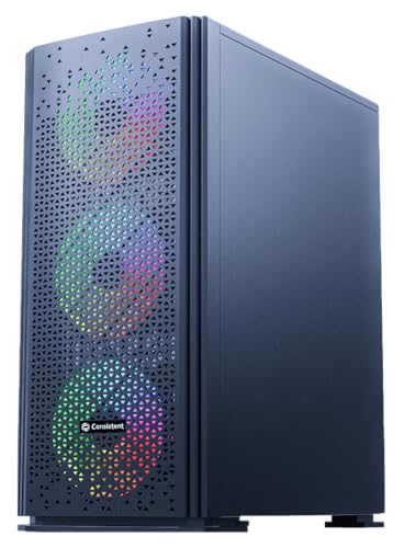 Image of Consistent Gaming PC Case 2006 Vector | Gaming Cabinet, Wooden Cabinet for Video Games | 3 RGB Fixed Fan in Front | Inbuilt Cooling System: M /B Plate: 2X 12cm ARGB Fans & *Rear: 1x 12cm ARGB Fan