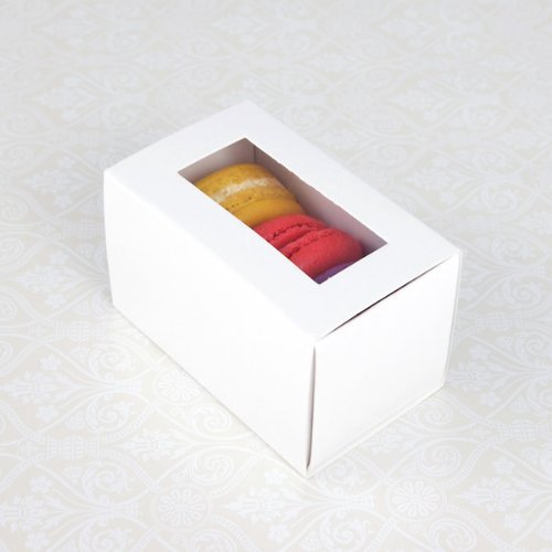 25 Sets of White Box for 3 Macarons ($1.30 Per Set of Macaron Box)