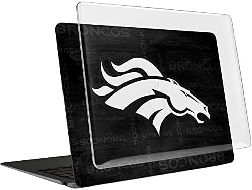 Skinit Case + Skin Compatible with MacBook Air 13in M1 (2021) - Officially Licensed NFL Denver Broncos Black & White Design