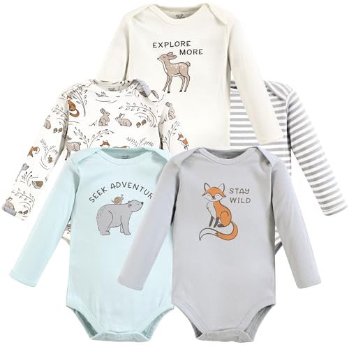 Touched by Nature Unisex Baby Organic Cotton Long-Sleeve Bodysuits