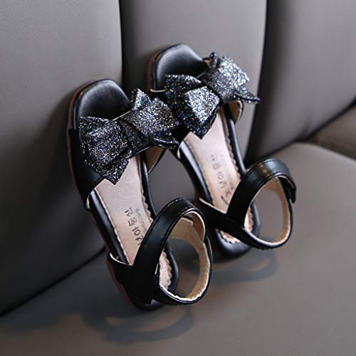 EnJoCho Baby Shoes,Toddler Infant Kids Baby Girls Princess Casual Leather Shoes Sweet Sandals for (Black-03#, 3.5-4Years)3