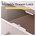 KIEEQGAK Tuya APP/EM Card Unlock Smart Drawer Lock，No Hole File Cabinet Furniture Electronic Keyless Invisible NFC Sensor Locks Switch(Black EM Card Unlock)