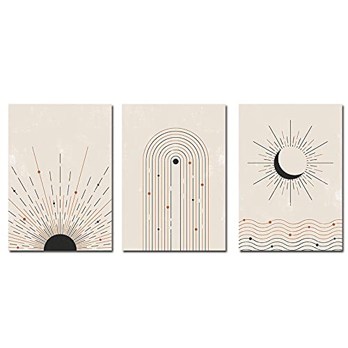 Affiche paysages soleil lune pour créer une ambiance salon bohème chic