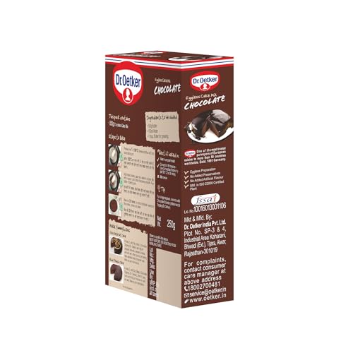 Image of Dr. Oetker FunFoods Chocolate Cake Mix, 250g | Eggless | Rich Chocolate Flavour | Soft & Moist Cake Made at Home (Pack of 3)