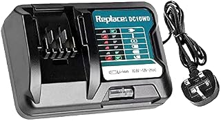 FengWings® Charger DC10WD 10.8V 12V Charger Replace For Makita Battery BL1015 BL1016 BL1021B BL1041B BL1020B BL1040B BL1040 Replace For Makita charger DC10WD DC10SB DC10WC UK Plug 3 pin