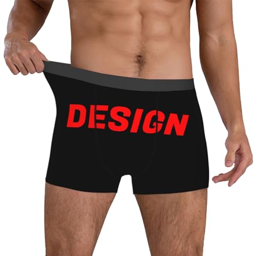 Custom Men's Underwear Personalized Novelty Boxer Briefs for Father Boyfriend Husband with Photo Text