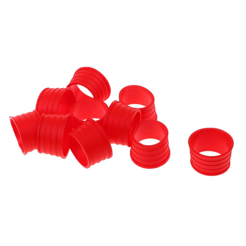 Loom Tree 10 Pack Tennis Racquet Grip Ring Sweat Absorbing Badminton Grip Band Red-image-22