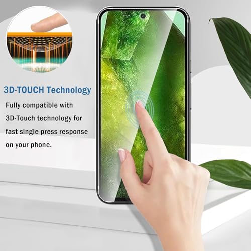 Image of Uyiton by SHILD - (Pack of 2) Tempered Glass Screen Protector for Google Pixel 8A | 9H Hardness | HD Clarity | Fingerprint Unlock Support | Edge-to-Edge Coverage | Easy Installation