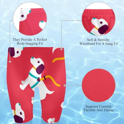 Jammers de natación elásticos y resistentes con estampado de perros para hombre 3