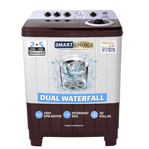 Image of OG Star Smart Choice 10.5 Kg Semi-Automatic Top Load Washing Machine | 1400 RPM Powerful Motor | 3D Rollers | Dual Waterfall | Built-in Detergent Box | Heavy Duty Performance