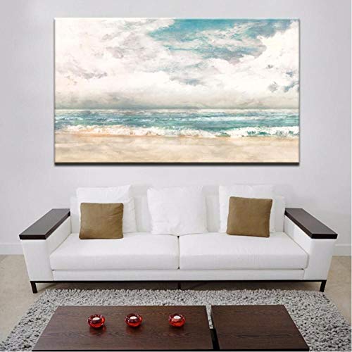 TBWPTS Pintura sobre Lienzo 70X100Cm Impresiones de la Lona Arte de la Pared Turquesa Moderno Abstracto Playa Surf Lienzo Impresiones del Arte de la Pared Decoraci�n de la Sala de Estar de la Lona