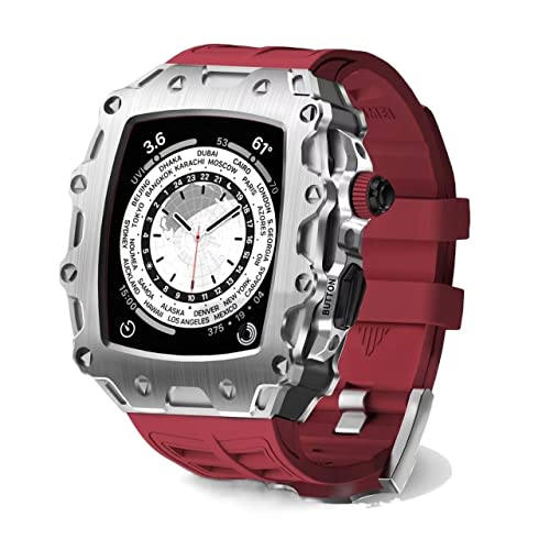 Kit de modification en métal de luxe pour Apple Watch 44mm style bracelet de montre premium
