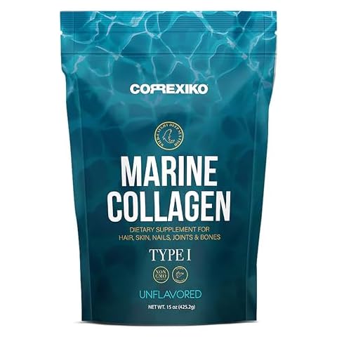 CORREXIKO Marine Collagen Powder Supplement Unflavored - 10,000mg Double Hydrolyzed Collagen Peptides per Serving - Formulated for Maximum Absorption - Hair, Skin & Nails - 15oz, 42 Servings Cover