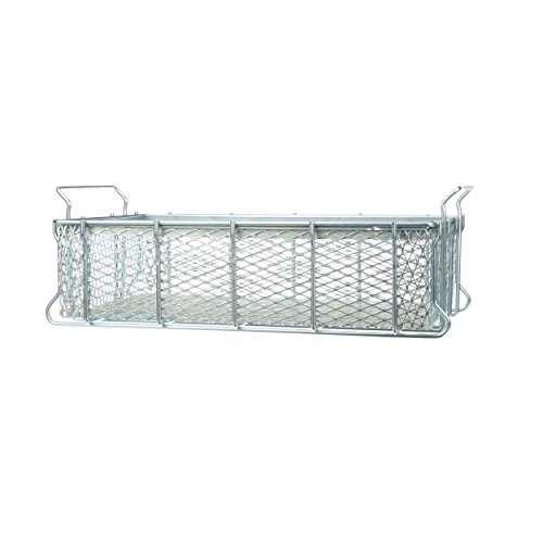Marlin Steel Expanded Metal Tote Basket, Plain Steel, Zinc Plated (21\"L x 13.25\"W x 6\"H)