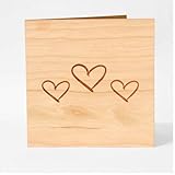 Original Holzgrußkarte - Liebeskarte & Valentinskarte - 100% Made in Austria, besteht aus...