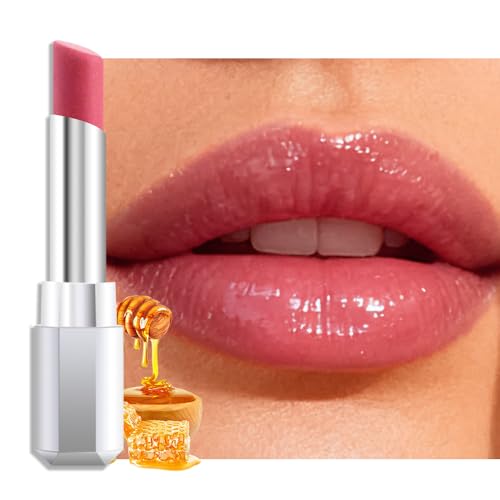 Image of Pink Honey Lipstick Tinted Lip Balm - Shine Moisturizing Lipstick for Women, Natural Nourishing Hydrating Lip Gloss Stain for Dry Lips, Tint Sheer Lightweight Makeup, Vegan - 1Pc #01 Dusty Pink