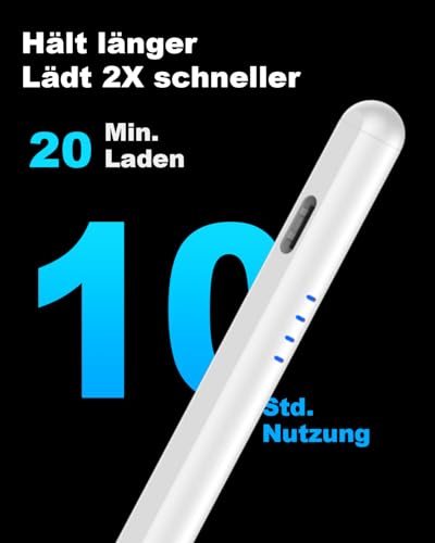 Stift für Apple iPad 2018-2026, 2X Schnellladung, Neigungssensitivität und Palm Rejection Stylus Pencil kompatibel mit iPad A16 11/10/9/8/7… – Ansicht 2