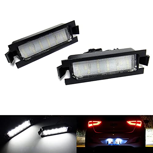 RZG Lot de 2 éclairages de plaque d'immatriculation LED pour 2012-2017 i30 GD 3D/5D Berline Accent RB Cee'd JD HB/SW
