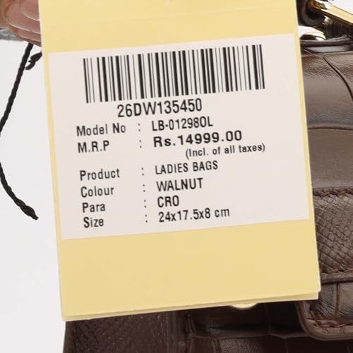Image of Da Milano Leather Satchel Bag for Women - Black (Medium) (LB-01298OL)