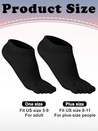 Image of Bencailor 6 /12 /32Pairs Women Toe Socks Five Toe Cotton Socks Ankle Sock with Toes Separated for Women Men Athletic Running