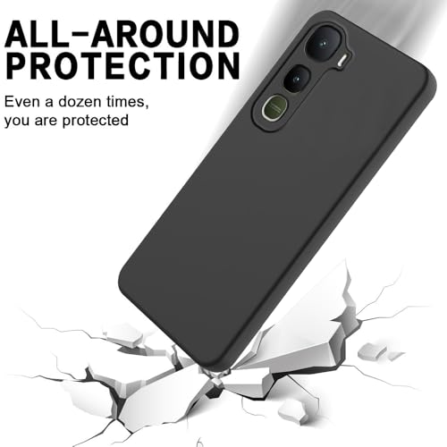 Image of Back Cover for Vivo Y400 5G / Y400 4G | Full Camera Protection | Premium Liquid Silicon Case | Flexible Bumper Case for Vivo Y400 5G / Y400 4G (Black)