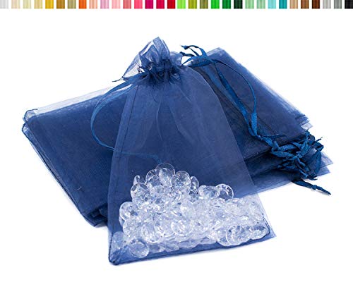 Creativery Sachets en Organza 7x9cm Bleu Marine 10 pièces